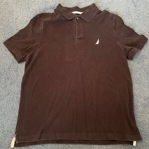 Nautica Black Polo T-Shirt, Men’s Size L